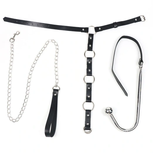 Hook Leash EverydayUse with Anal Collar 5853 and Kinky 0711